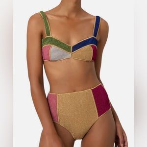 Oséree Lumière Colore' Colourblock High Waist Bikini Set
